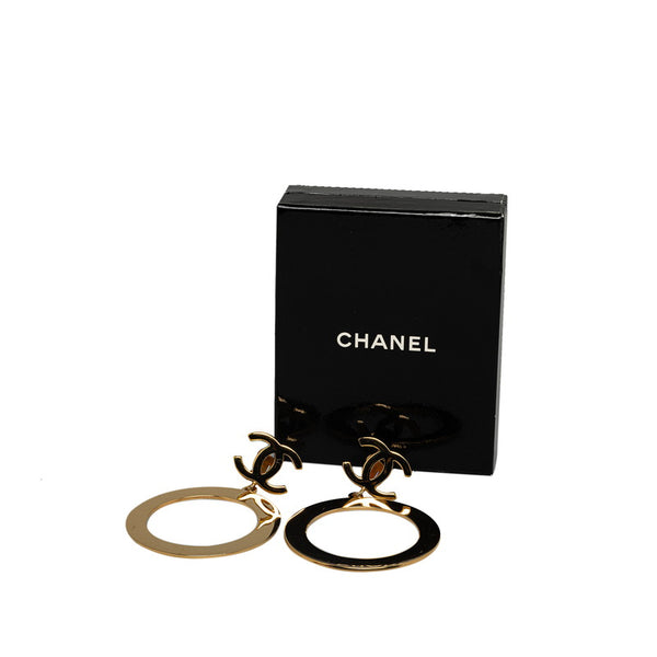 シャネル ココマーク ループ イヤリング ゴールド メッキ レディース CHANEL 【中古】