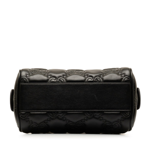グッチ GGマトラッセ キルティングミディアム ハンドバッグ ショルダーバッグ 2WAY 702251 ブラック レザー レディース GUCCI 【中古】