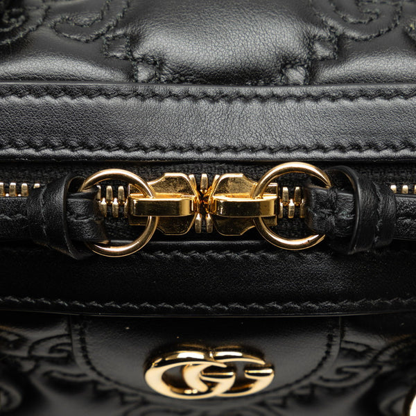 グッチ GGマトラッセ キルティングミディアム ハンドバッグ ショルダーバッグ 2WAY 702251 ブラック レザー レディース GUCCI 【中古】