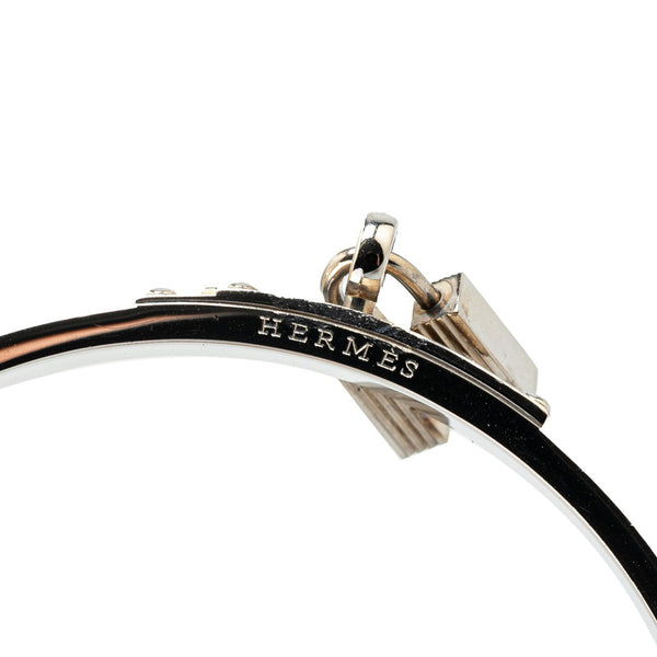 エルメス ケリー カデナ バングル ワインレッド シルバー レザー メタル レディース HERMES 【中古】