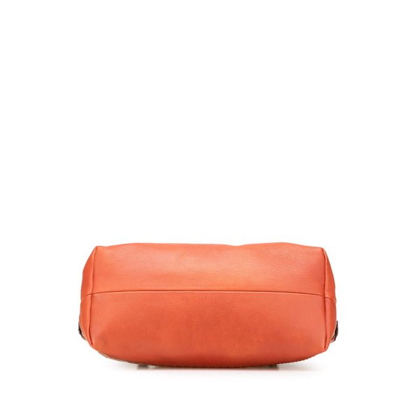 グッチ GGキャンバス バンブー ハンドバッグ 339002 ベージュ ブラウン キャンバス レザー レディース GUCCI 【中古】