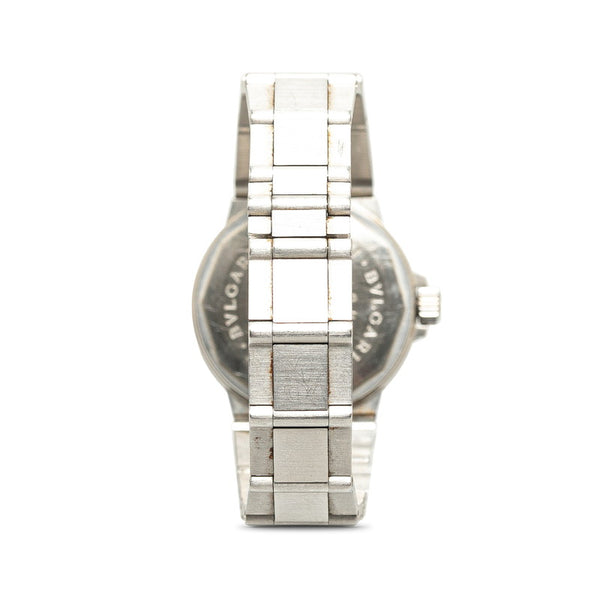 ブルガリ ディアゴノ スポーツ 腕時計 LCV29S 自動巻き ホワイト文字盤 ステンレススチール レディース BVLGARI 【中古】