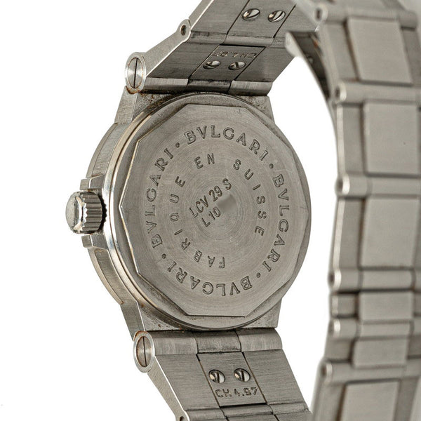 ブルガリ ディアゴノ スポーツ 腕時計 LCV29S 自動巻き ホワイト文字盤 ステンレススチール レディース BVLGARI 【中古】