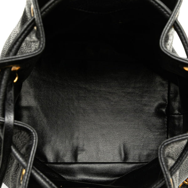 シャネル ココマーク 斜め掛け チェーン ショルダーバッグ ブラック キャビアスキン レディース CHANEL 【中古】