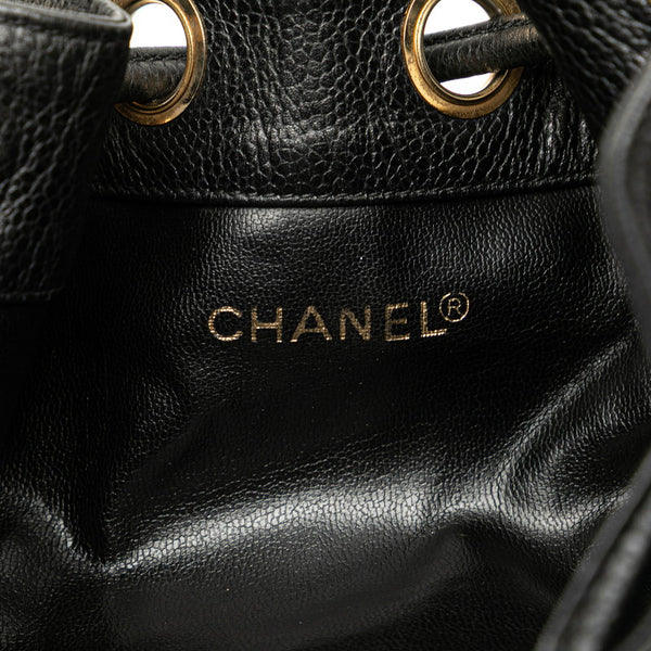 シャネル ココマーク 斜め掛け チェーン ショルダーバッグ ブラック キャビアスキン レディース CHANEL 【中古】