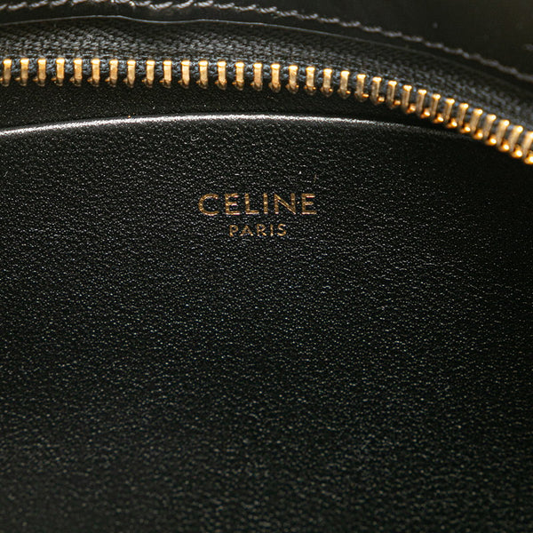 セリーヌ トリオンフ ミディアム ティリー ワンショルダーバッグ ハンドバッグ ブラック レザー レディース CELINE 【中古】