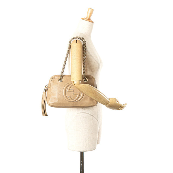 グッチ ソーホー チェーン ワンショルダーバッグ 308983 グレージュ レザー レディース GUCCI 【中古】