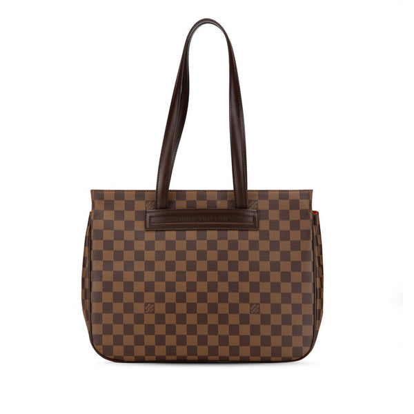 ルイ ヴィトン ダミエ パリオリPM ハンドバッグ トートバッグ N51123 ブラウン PVC レザー レディース LOUIS VUITTON 【中古】