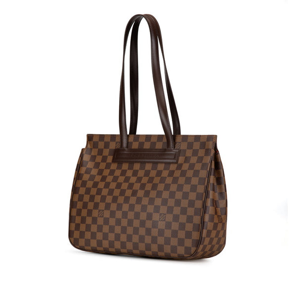 ルイ ヴィトン ダミエ パリオリPM ハンドバッグ トートバッグ N51123 ブラウン PVC レザー レディース LOUIS VUITTON 【中古】