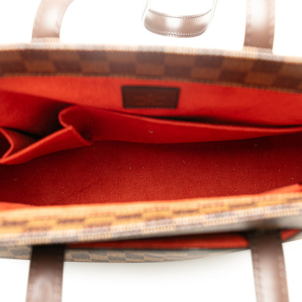 ルイ ヴィトン ダミエ パリオリPM ハンドバッグ トートバッグ N51123 ブラウン PVC レザー レディース LOUIS VUITTON 【中古】