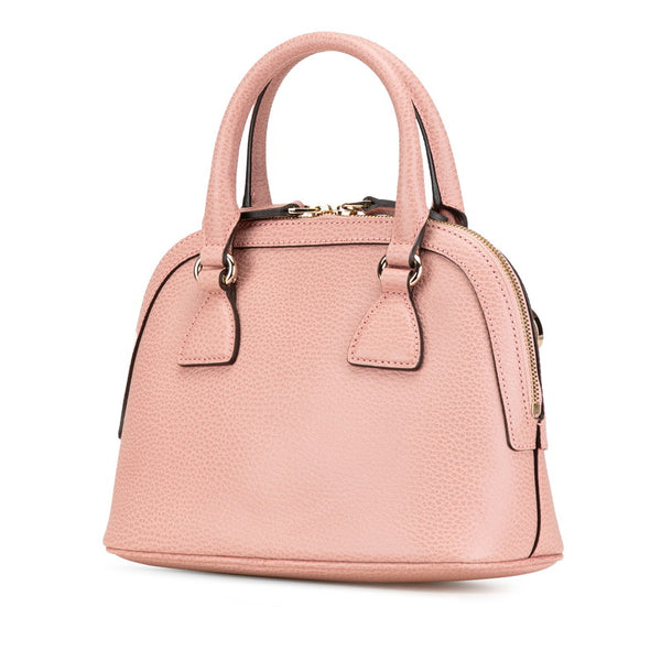 グッチ インターロッキングG ハンドバッグ ショルダーバッグ 2WAY 449661 ピンク レザー レディース GUCCI 【中古】