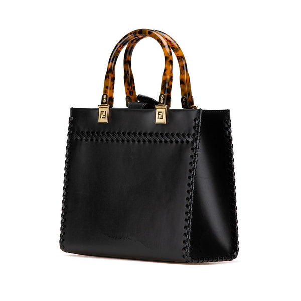 フェンディ サンシャインスモール ハンドバッグ ショルダーバッグ 2WAY 8BH390 ブラック ブラウン レザー レディース FENDI 【中古】