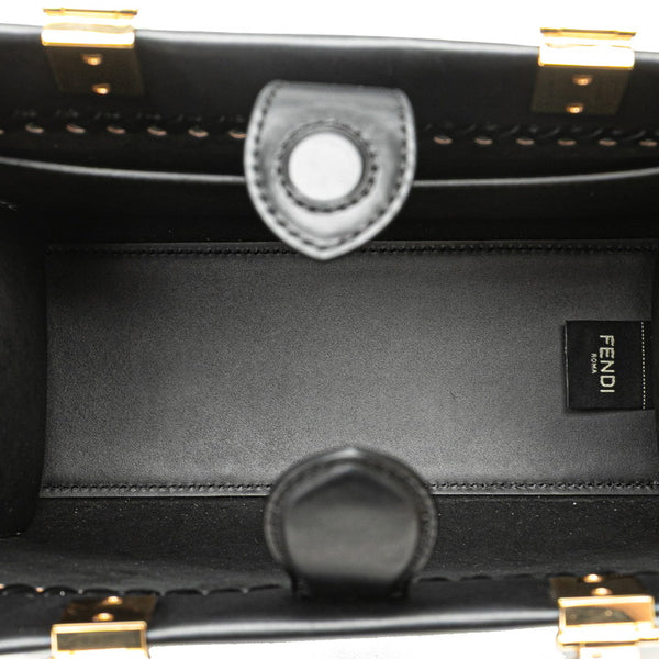 フェンディ サンシャインスモール ハンドバッグ ショルダーバッグ 2WAY 8BH390 ブラック ブラウン レザー レディース FENDI 【中古】