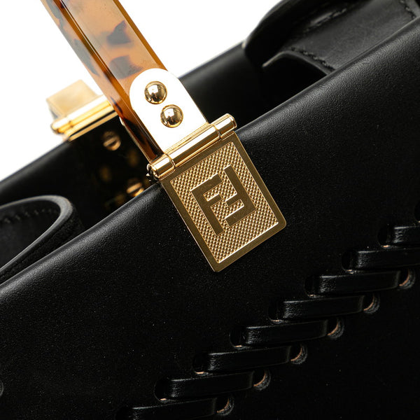 フェンディ サンシャインスモール ハンドバッグ ショルダーバッグ 2WAY 8BH390 ブラック ブラウン レザー レディース FENDI 【中古】