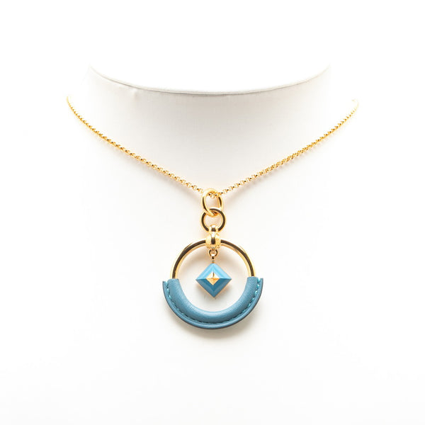 エルメス ループ メドール ネックレス ブルージーン メッキ ヴォースイフト レディース HERMES 【中古】