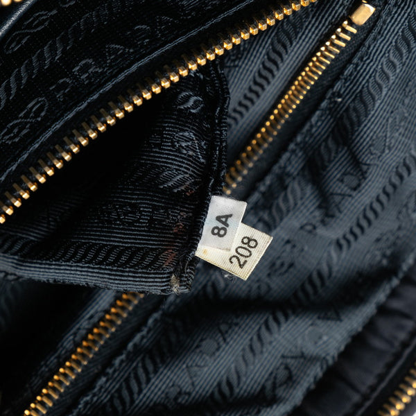 プラダ 三角ロゴプレート ハンドバッグ ショルダーバッグ 2WAY B1843M ネイビー ナイロン レザー レディース PRADA 【中古】