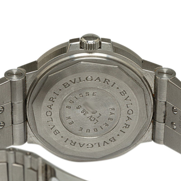 ブルガリ ディアゴノ スポーツ 腕時計 LCV38S 自動巻き ホワイト文字盤 ステンレススチール メンズ BVLGARI 【中古】