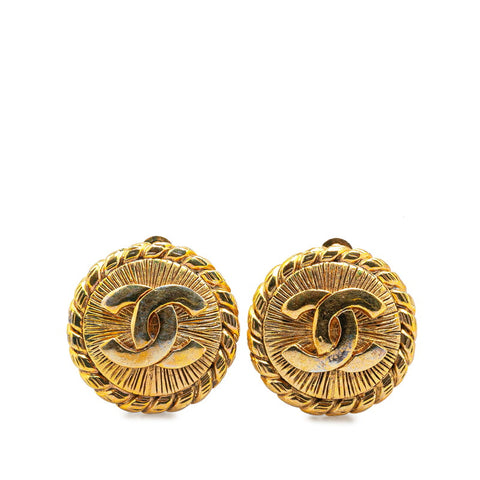 シャネル ココマーク ラウンド イヤリング ゴールド メッキ レディース CHANEL 【中古】