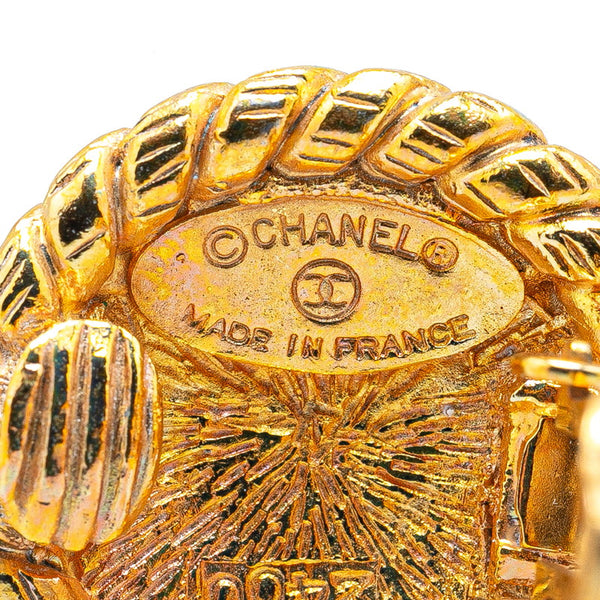 シャネル ココマーク ラウンド イヤリング ゴールド メッキ レディース CHANEL 【中古】