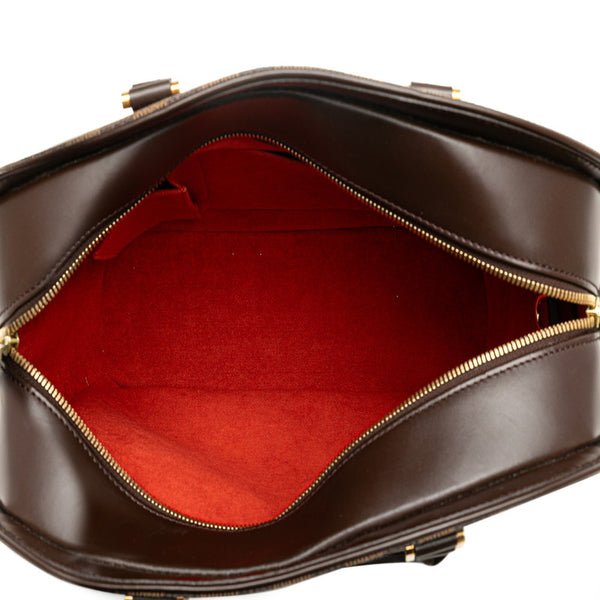 ルイ ヴィトン ダミエ サリア オリゾンタル ハンドバッグ N51282 ブラウン PVC レザー レディース LOUIS VUITTON 【中古】