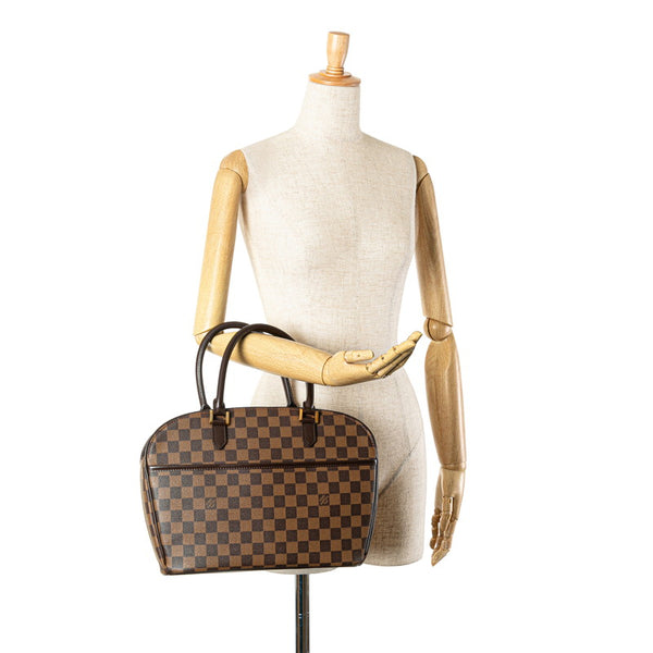 ルイ ヴィトン ダミエ サリア オリゾンタル ハンドバッグ N51282 ブラウン PVC レザー レディース LOUIS VUITTON 【中古】