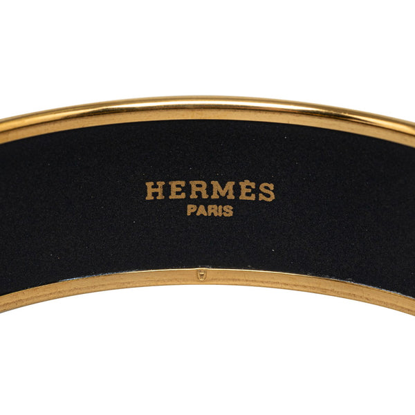 エルメス エマイユGM 七宝焼き ライオン バングル ゴールド マルチカラー メッキ レディース HERMES 【中古】
