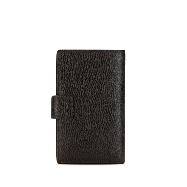グッチ インターロッキングG 二つ折り財布 449344 ブラウン レザー レディース GUCCI 【中古】