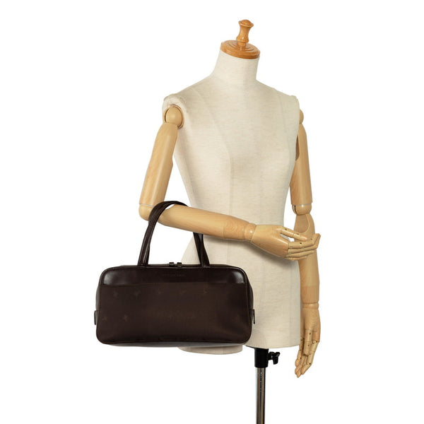 バーバリー シャドーホース ハンドバッグ ブラウン ナイロン レザー レディース BURBERRY 【中古】