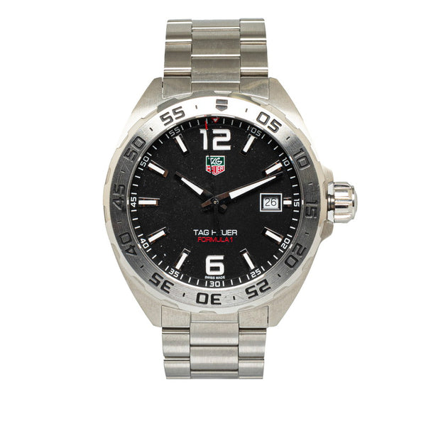 タグホイヤー フォミュラー1 腕時計 WAZ1112.FA0073 クオーツ ブラック文字盤 ステンレススチール メンズ TAG HEUER 【中古】