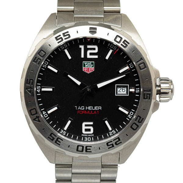 タグホイヤー フォミュラー1 腕時計 WAZ1112.FA0073 クオーツ ブラック文字盤 ステンレススチール メンズ TAG HEUER 【中古】