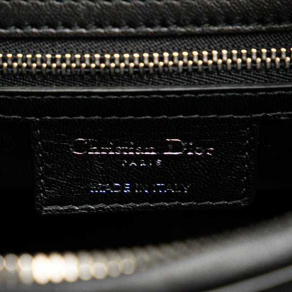ディオール レディディオール ハンドバッグ ショルダーバッグ 2WAY ブラック ホワイト スパンコール レザー レディース Dior 【中古】