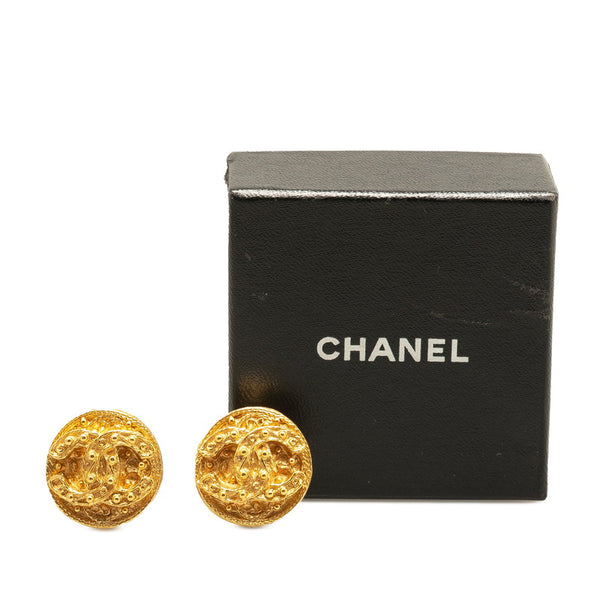 シャネル ヴィンテージ ココマーク ラウンド イヤリング ゴールド メッキ レディース CHANEL 【中古】