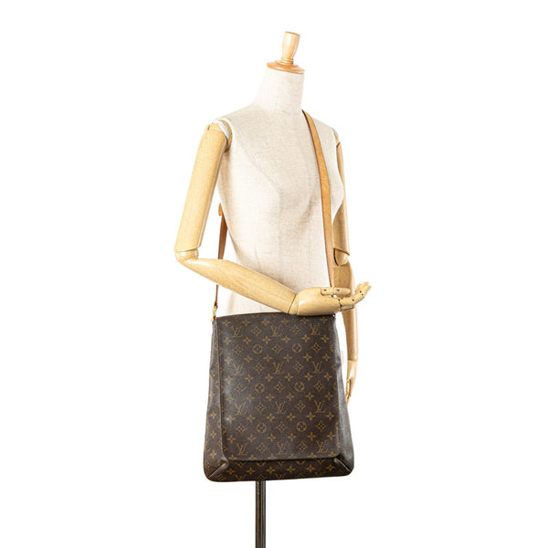 ルイ ヴィトン モノグラム ミュゼット 斜め掛け ショルダーバッグ M51256 ブラウン PVC レザー レディース LOUIS VUITTON 【中古】