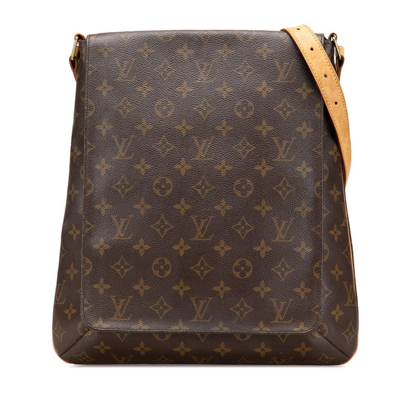 ルイ ヴィトン モノグラム ミュゼット 斜め掛け ショルダーバッグ M51256 ブラウン PVC レザー レディース LOUIS VUITTON 【中古】
