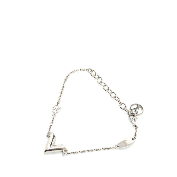 ルイ ヴィトン ブラスレ エセンシャル V ブレスレット M63198 シルバー メタル レディース LOUIS VUITTON 【中古】