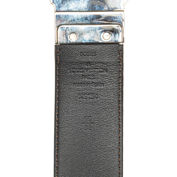 ルイ ヴィトン ダミエ サンチュール ベルト サイズ：90/36 M9154 ブラウン PVC レザー メンズ LOUIS VUITTON 【中古】