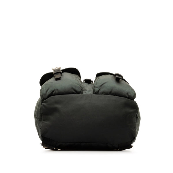 プラダ 三角ロゴプレート リュック バックパック B6677F カーキグリーン ナイロン レザー レディース PRADA 【中古】