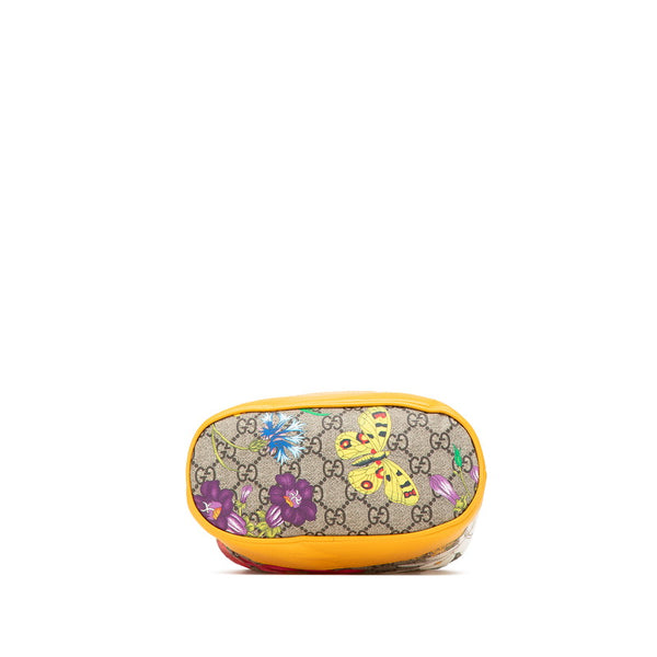 グッチ GGフローラ ハンドバッグ ショルダーバッグ 2WAY 550621 ベージュ イエロー PVC レザー レディース GUCCI 【中古】