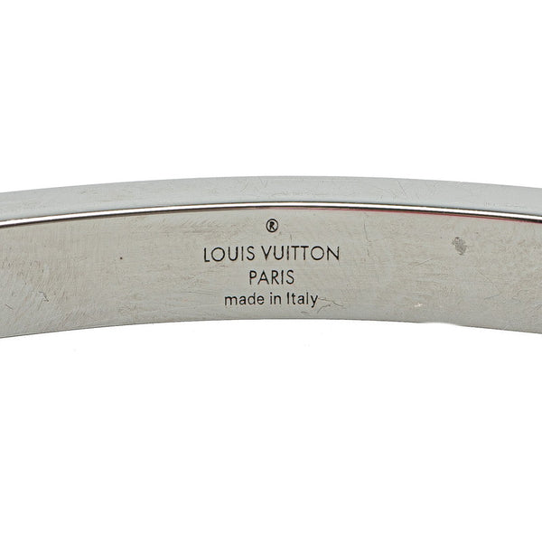 ルイ ヴィトン ブラスレ LVスペース ブレスレット M00282 シルバー ピンク メタル キャンバス レディース LOUIS VUITTON 【中古】