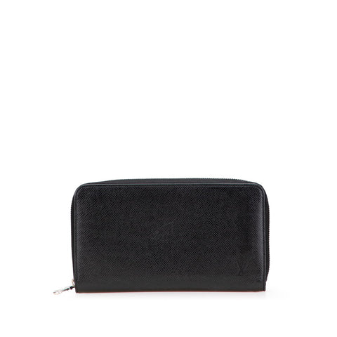 ルイ ヴィトン タイガ ジッピー オーガナイザーNM ラウンドファスナー 長財布 M30056 ブラック ノワール レザー メンズ LOUIS VUITTON 【中古】