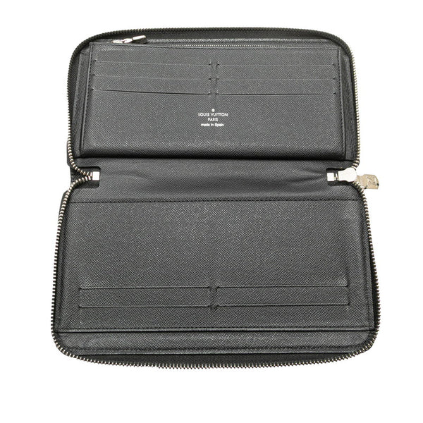 ルイ ヴィトン タイガ ジッピー オーガナイザーNM ラウンドファスナー 長財布 M30056 ブラック ノワール レザー メンズ LOUIS VUITTON 【中古】