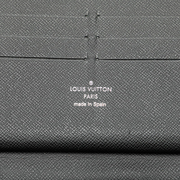 ルイ ヴィトン タイガ ジッピー オーガナイザーNM ラウンドファスナー 長財布 M30056 ブラック ノワール レザー メンズ LOUIS VUITTON 【中古】