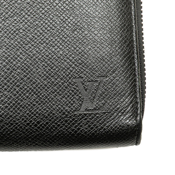 ルイ ヴィトン タイガ ジッピー オーガナイザーNM ラウンドファスナー 長財布 M30056 ブラック ノワール レザー メンズ LOUIS VUITTON 【中古】