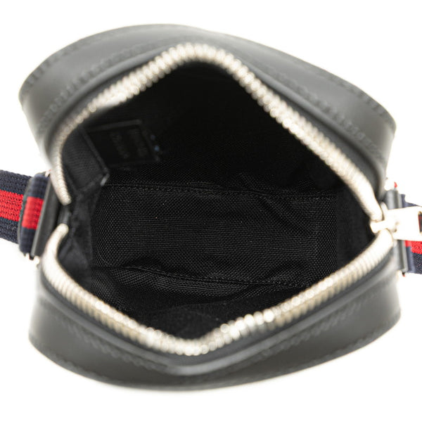 グッチ GGスプリーム ウェブライン シェリーライン ショルダーバッグ 682357 ブラック PVC レザー レディース GUCCI 【中古】