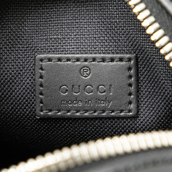 グッチ GGスプリーム ウェブライン シェリーライン ショルダーバッグ 682357 ブラック PVC レザー レディース GUCCI 【中古】