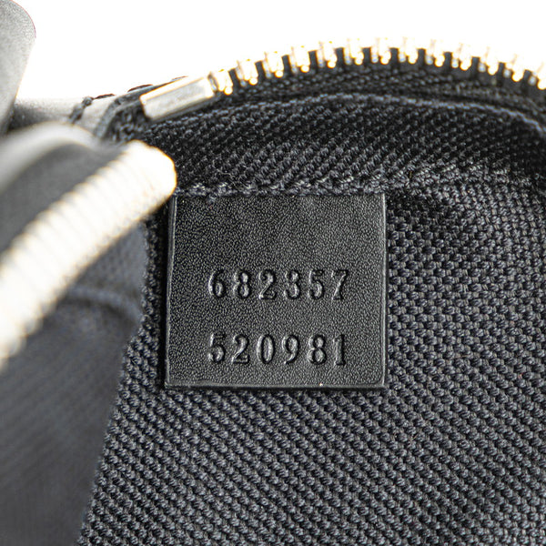 グッチ GGスプリーム ウェブライン シェリーライン ショルダーバッグ 682357 ブラック PVC レザー レディース GUCCI 【中古】