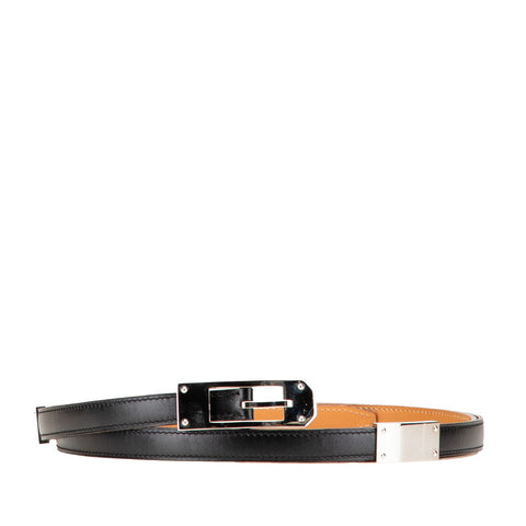 エルメス ケリー アルディオン 2重巻き ベルト M ブラック ブラウン ボックスカーフ レディース HERMES 【中古】