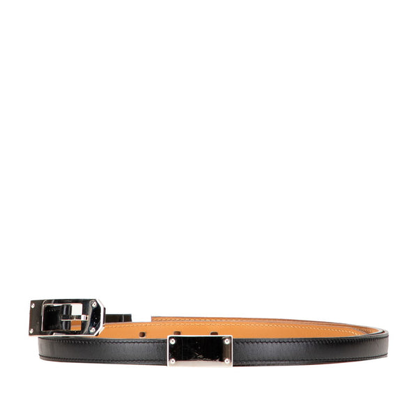 エルメス ケリー アルディオン 2重巻き ベルト M ブラック ブラウン ボックスカーフ レディース HERMES 【中古】