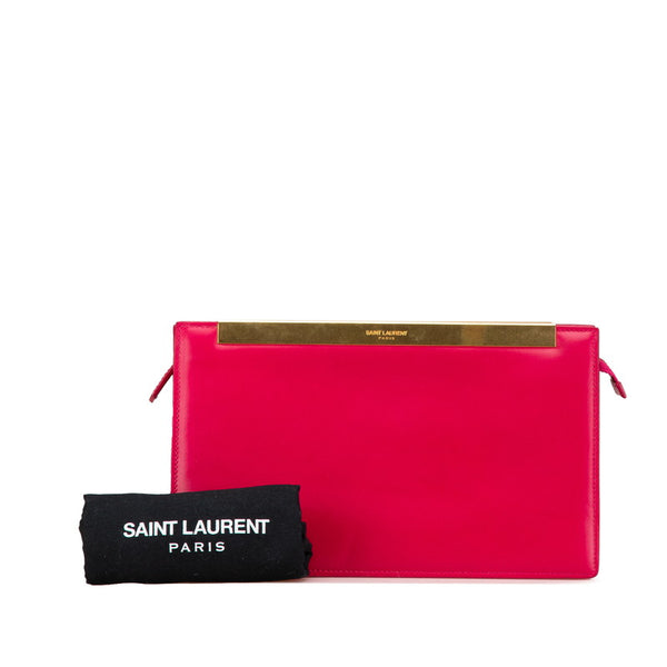 サンローラン クラッチバッグ セカンドバッグ 314527 ピンク レザー レディース SAINT LAURENT 【中古】