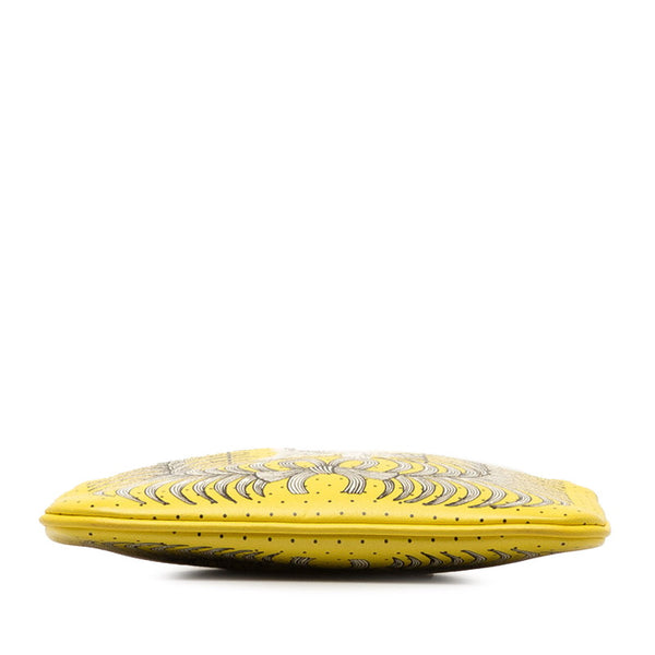 エルメス カレ ポケット 王者の虎 Tigre Royal Bandana ポーチ イエロー ホワイト スイフト レディース HERMES 【中古】